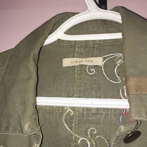 army green jean jacket